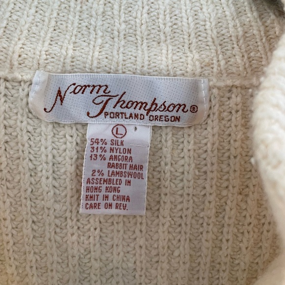 Vintage Silk & Rabbit Hair Blend Vintage Soft Cozy Chunky Sweater Size Large - Picture 6 of 8